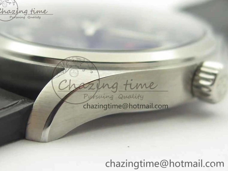 MIROTIME 0718 Supportive Mark XVII IW326501 MKS 1:1 Best Edition Black Dial On Black Leather Strap MIYOTA 9015 V 7208